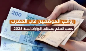رواتب الموظفين في المغرب حسب السلم بمختلف الوزارات لسنة